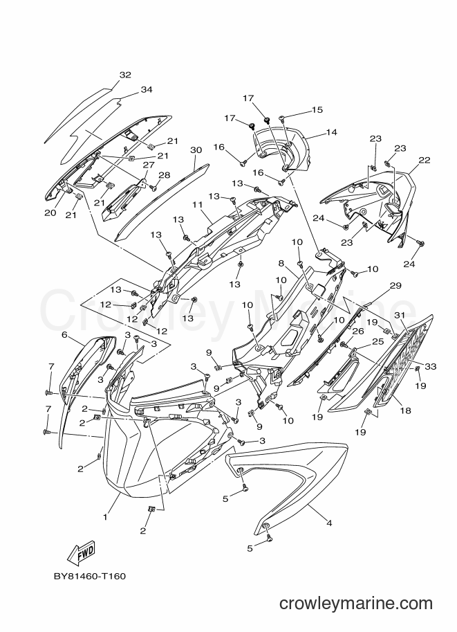 2018 Scooter LNX125-R - LNX125-R (BY82) [010] - SIDE COVER