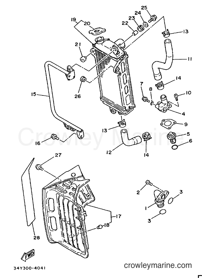 1987 Dirt Bike DT125 - DT125 (35E) [999] - RADIATOR & HOSE