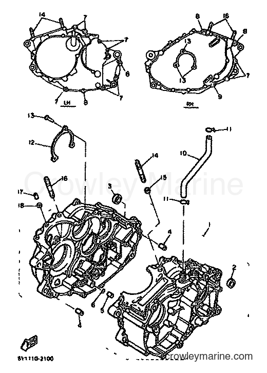 1982 Dirt Bike XT550 - XT550 (5Y3) [999] - CRANKCASE