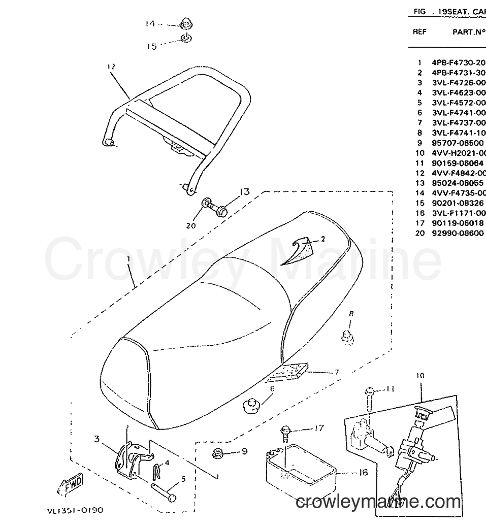 1996 Scooter CW50 - CW50 (4VV2) [999] - SEAT & CARRIER