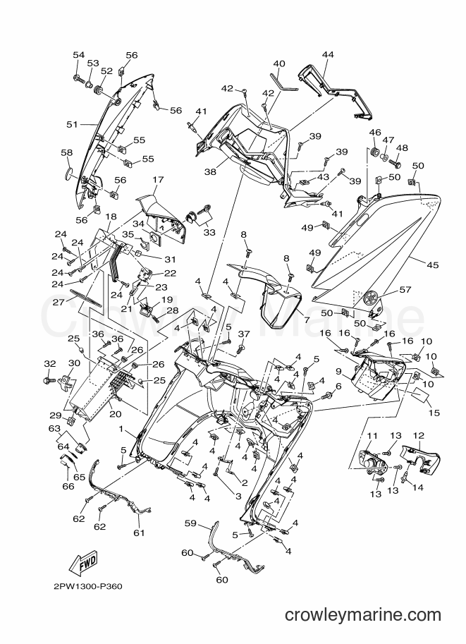 Yamaha Motors XP500A (2PWC) [050] - LEG SHIELD