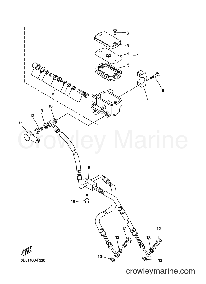 Yamaha Motors XVS1300A (11C2) [010] - FRONT MASTER CYLINDER