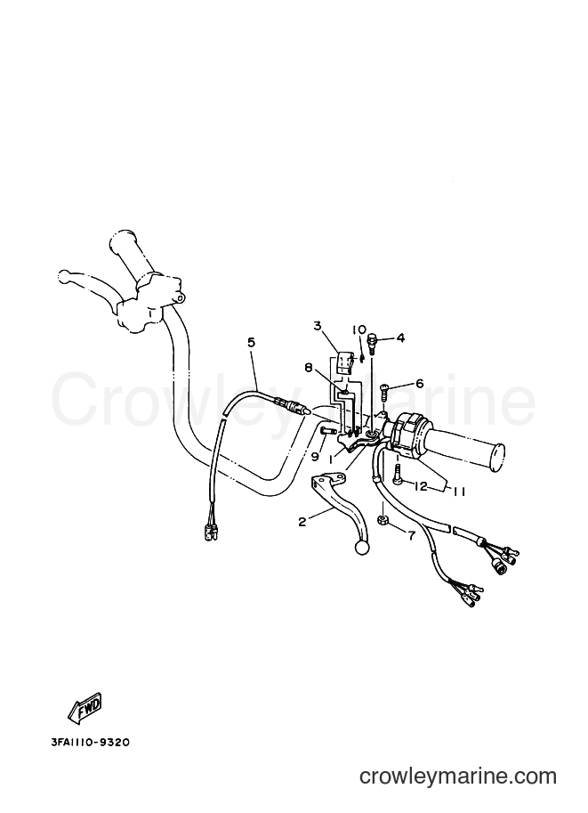 Yamaha Motors YFA1 (3FAE) [999] - HANDLE SWITCH & LEVER