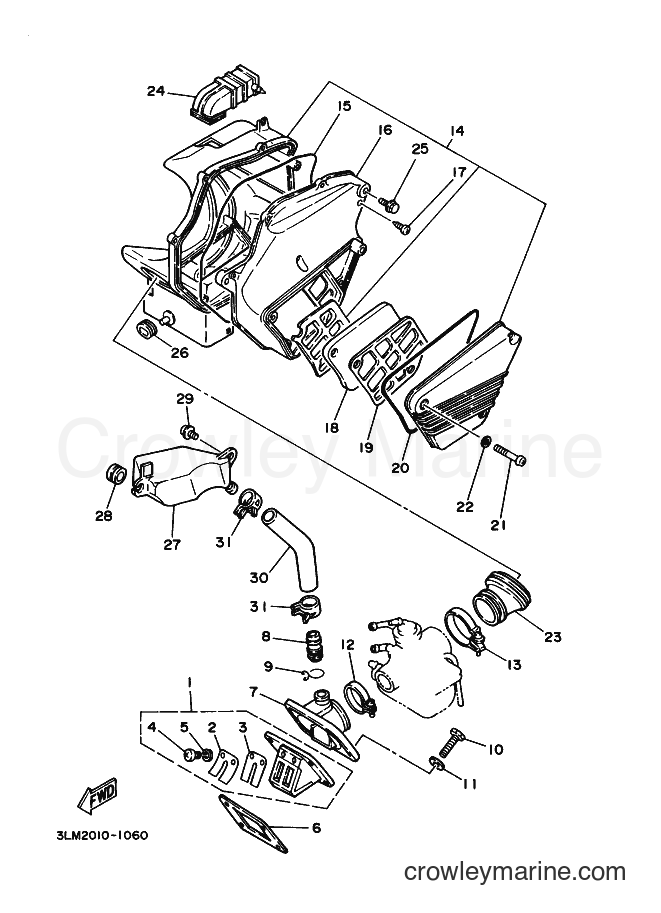 1996 Scooter DT50LC - DT50LC (3UN5) [010] - INTAKE