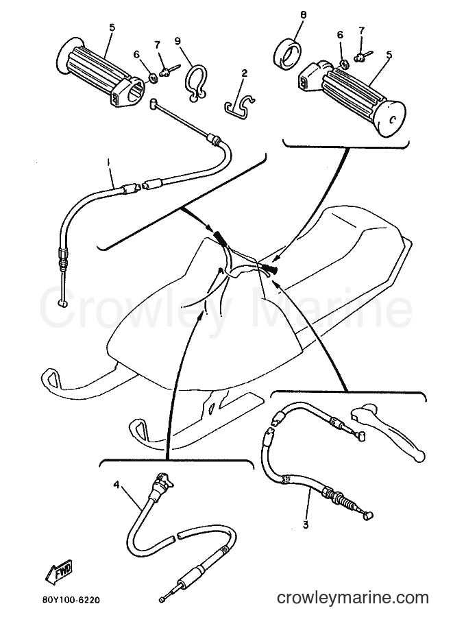 Yamaha Motors EC340 (84H0) [020] - CONTROL CABLE