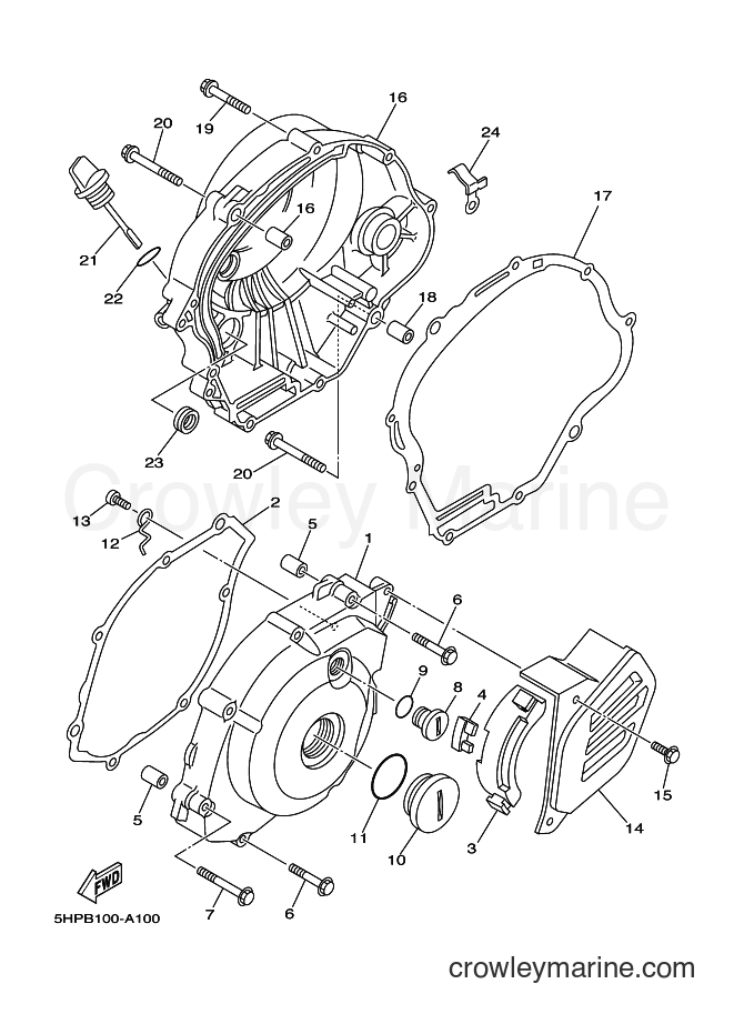 2002 Dirt Bike TT-R125 - TT-R125 (5HPC) [010] - CRANKCASE COVER 1