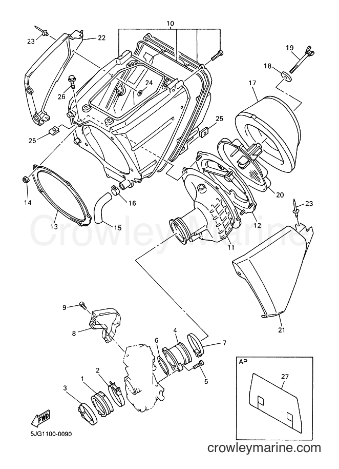 2000 Dirt Bike YZ426F - YZ426F (5JG2) [050] - INTAKE