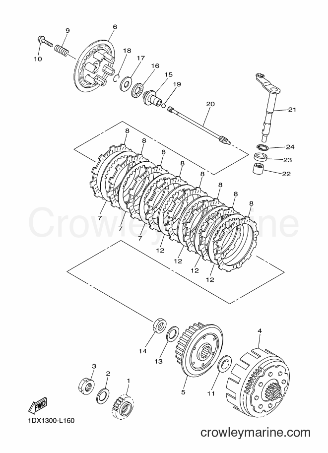 2013 Dirt Bike WR450F - WR450F (1DX6) [010] - CLUTCH