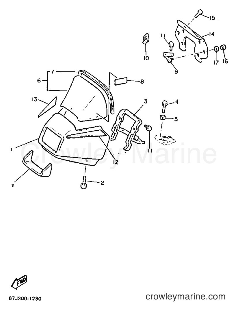 Yamaha Motors PZ480E (87J2) [010] - WINDSHIELD