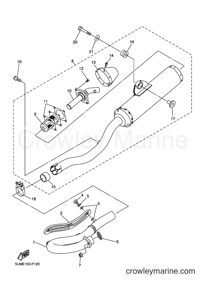 2007 Dirt Bike WR250F - WR250F (5UMF) [020] - EXHAUST
