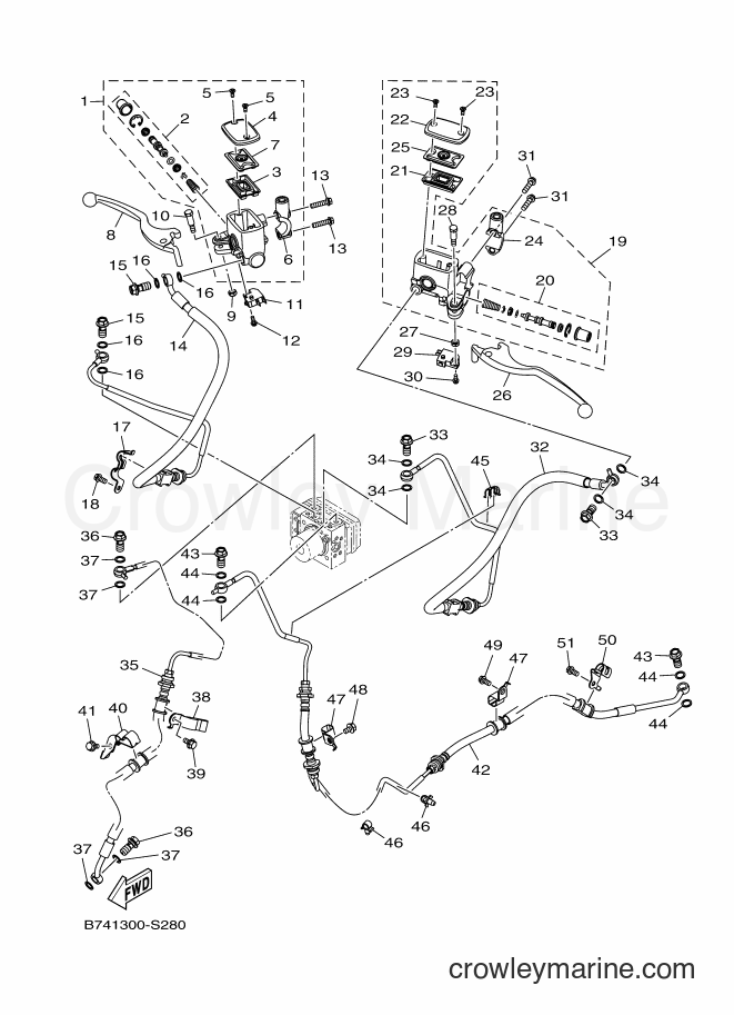 Yamaha Motors CZD300-A (B741) [050] - FRONT MASTER CYLINDER