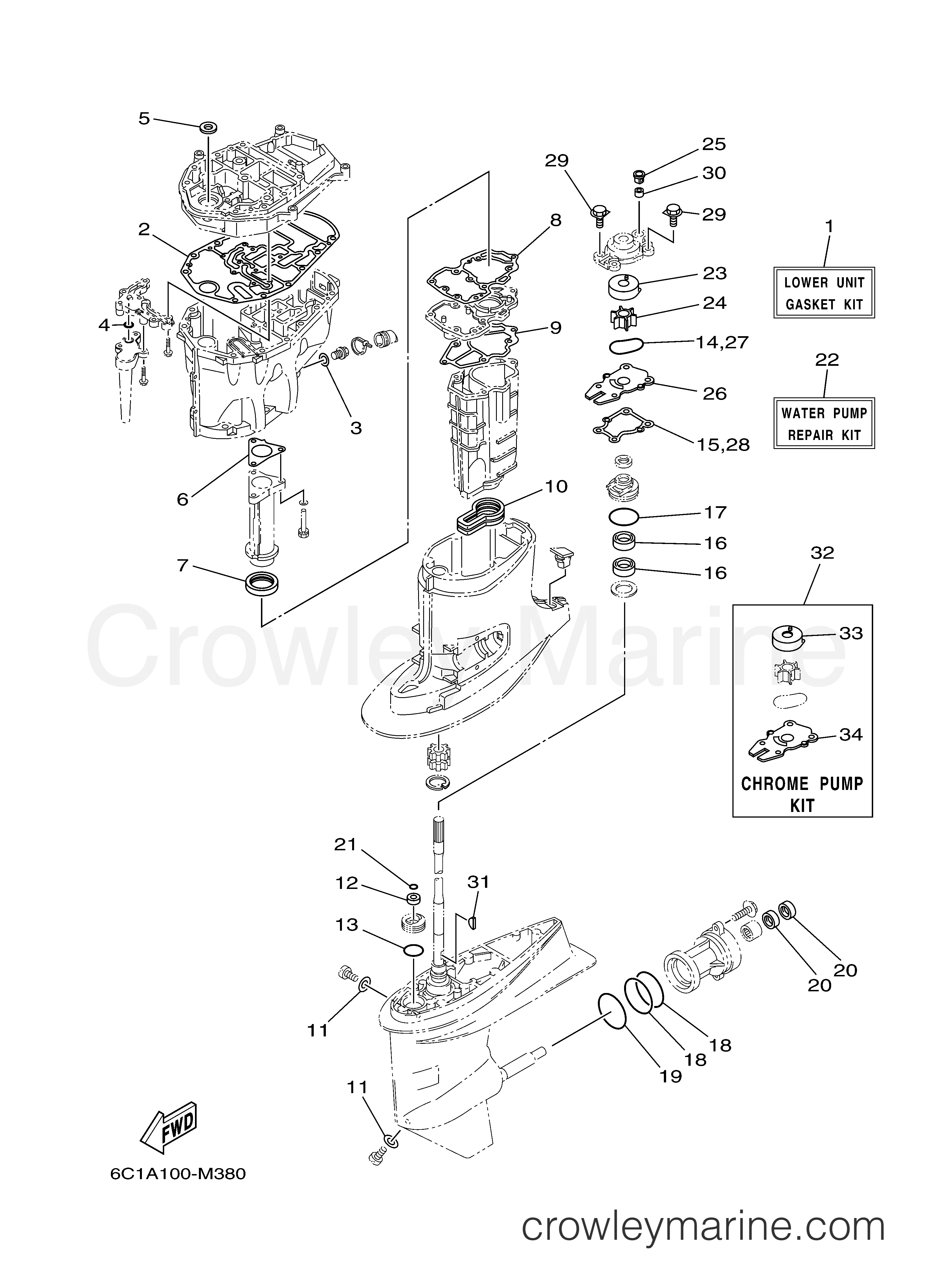 Yamaha Motors F50LB - REPAIR KIT 2