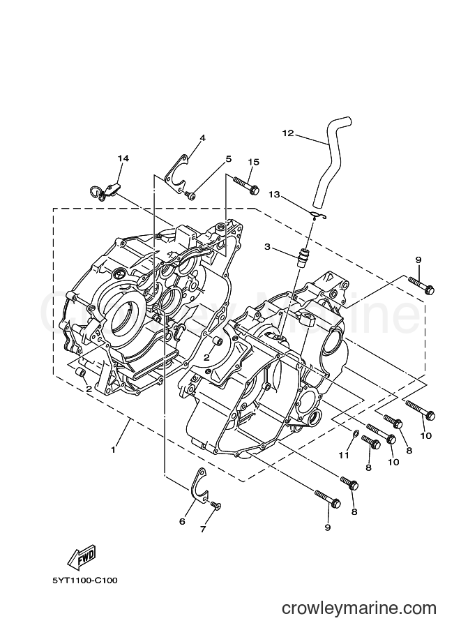 Yamaha Motors YFM350 (5YTJ) [010] - CRANKCASE