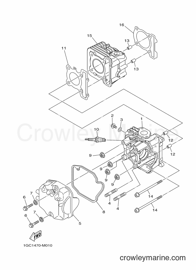 2018 Scooter XC115F - XC115F (BL74) [010] - CYLINDER HEAD