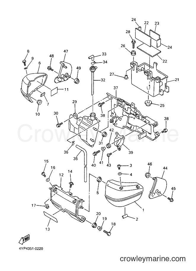 Yamaha Motors XVZ1300A (4YP4) [010] - SIDE COVER