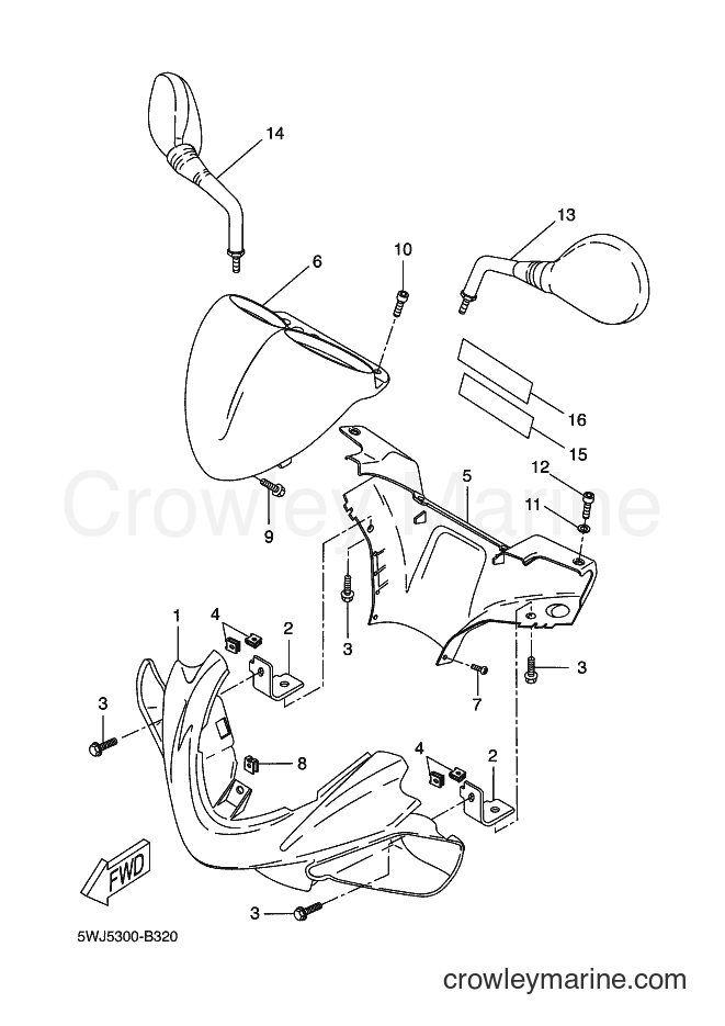 2003 Scooter YQ50L - YQ50L (5WJ5) [060] - COWLING 1