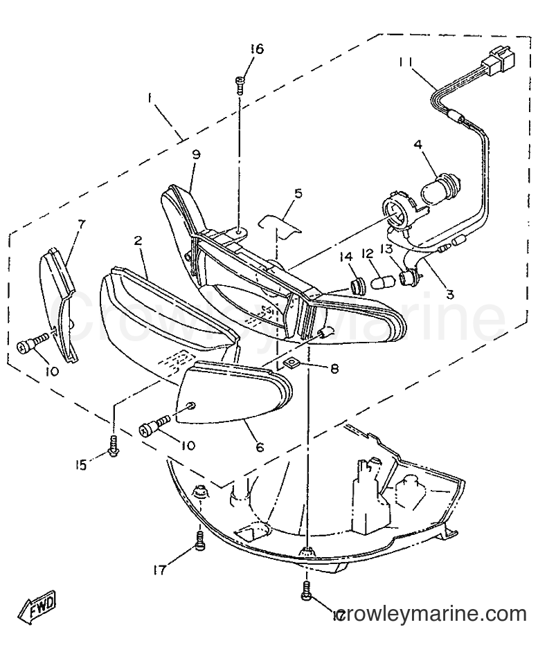 1996 Scooter YA50M - YA50M (3UG1) [999] - SCHEINWERFER