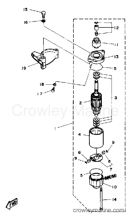 Yamaha Motors FT9.9ELD - STARTING MOTOR