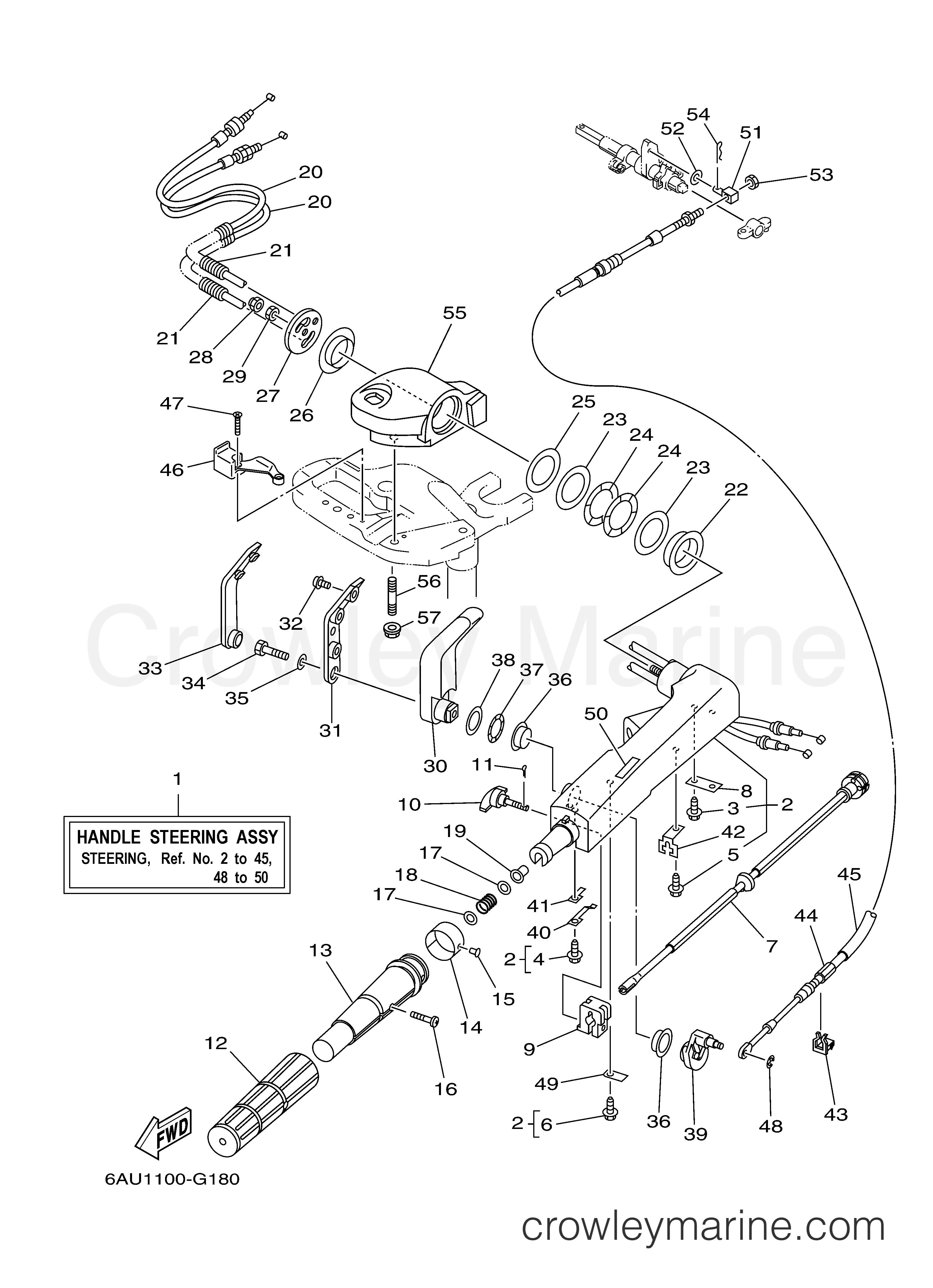 Yamaha Motors F9.9FMLH - STEERING