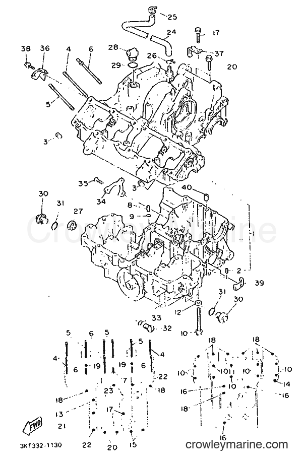 Yamaha Motors FZ750 (3KS6) [999] - CRANKCASE