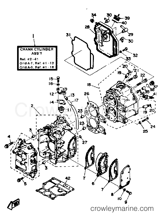 Yamaha Motors FT9.9EXJ - CRANKCASE CYLINDER