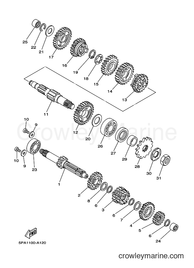 TRANSMISSION - 2004 Dirt Bike YZ85 (YZ85 (5PA7) [020]) - Yamaha