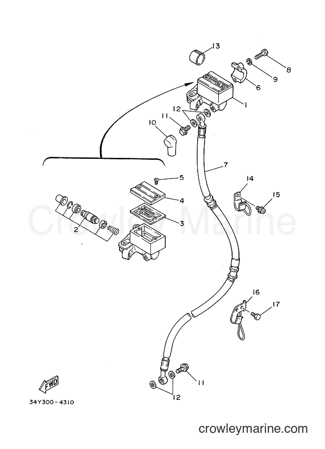 1987 Dirt Bike DT125 - DT125 (35E) [999] - FRONT MASTER CYLINDER