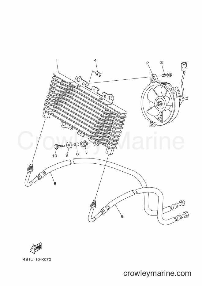 2012 ATV YFM400FWN - YFM400FWN (4S1N) [010] - OIL COOLER