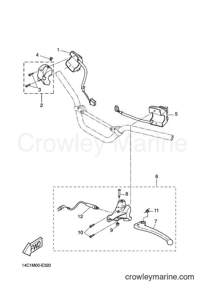 2006 Scooter CW50L - CW50L (14C1) [020] - HANDLE SWITCH & LEVER