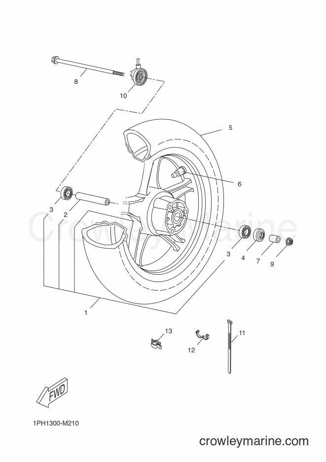 Yamaha Motors NS50N (1PL8) [010] - FRONT WHEEL