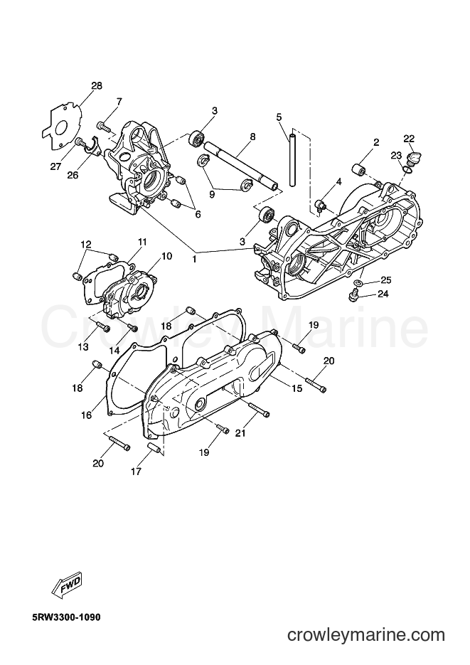 Yamaha Motors CS50Z (5RWF) [010] - CRANKCASE