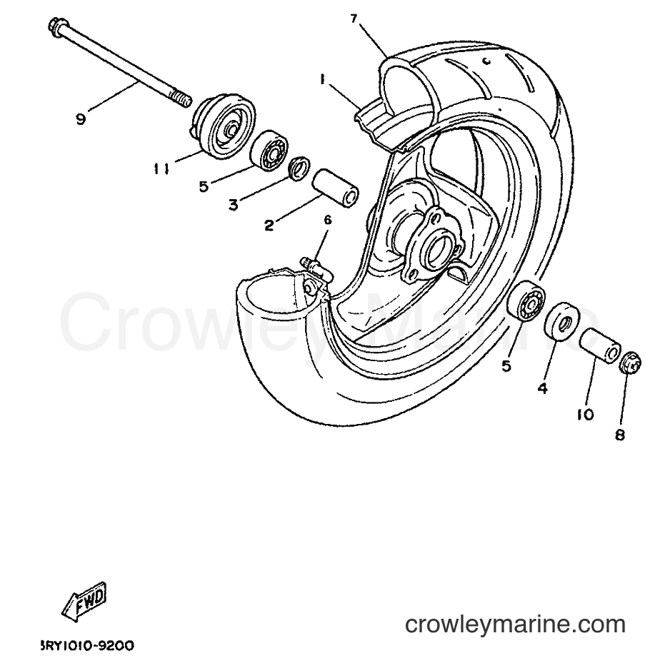 1992 Scooter YE50 - YE50 (4EE1) [999] - FRONT WHEEL