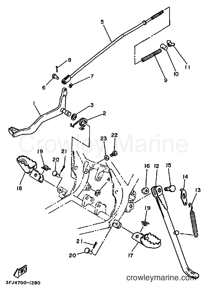 1992 Dirt Bike DT175 - DT175 (3FJ5) [010] - STAND & FOOTREST
