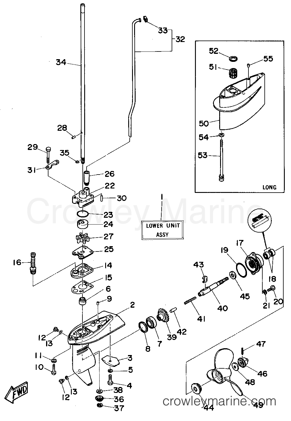 Yamaha Motors 3MSHS - LOWER CASING DRIVE 1