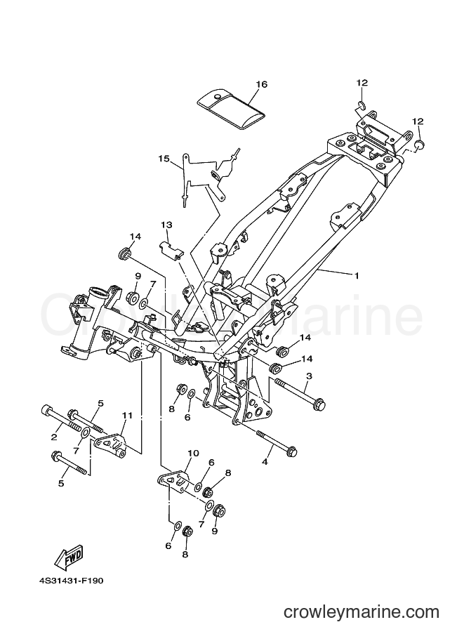 2007 Dirt Bike JT135 - JT135 (4S32) [010] - FRAME