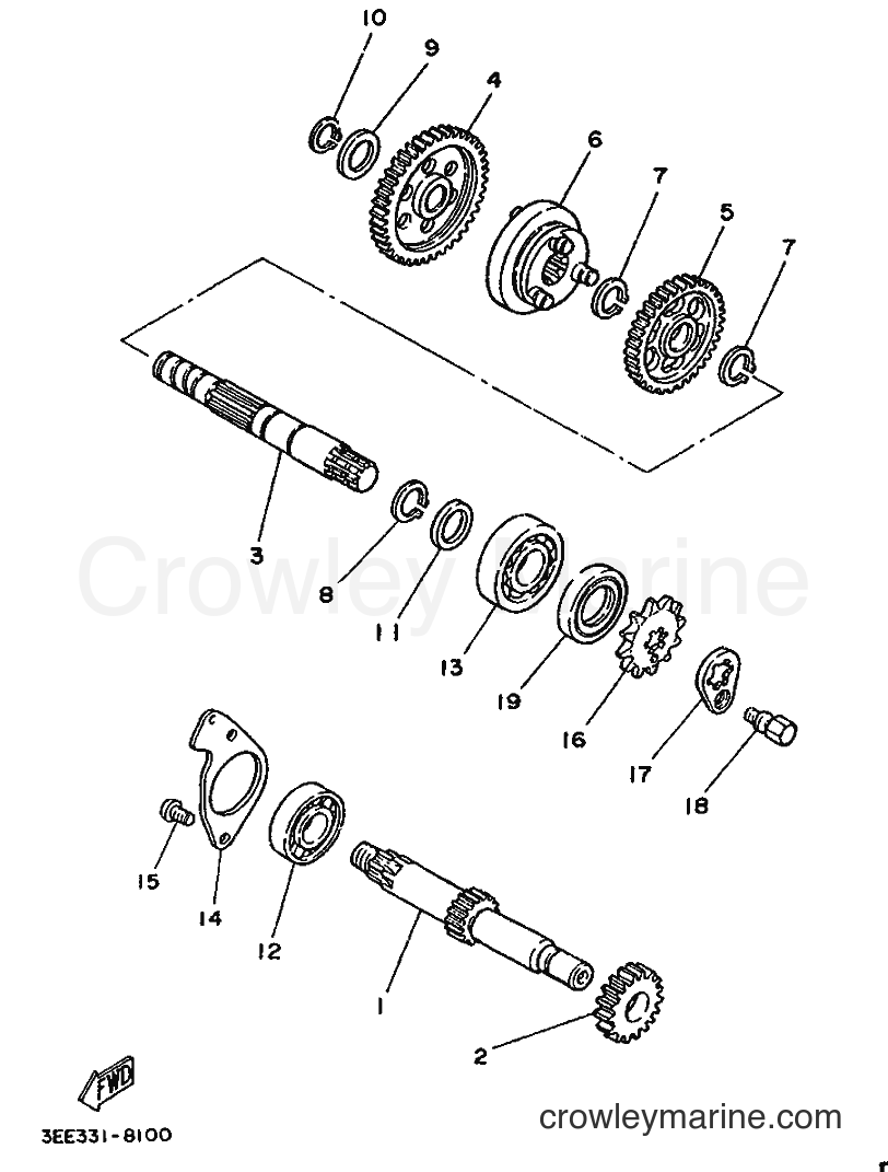 1988 Scooter FS1 - FS1 (3EE1) [999] - TRANSMISSION