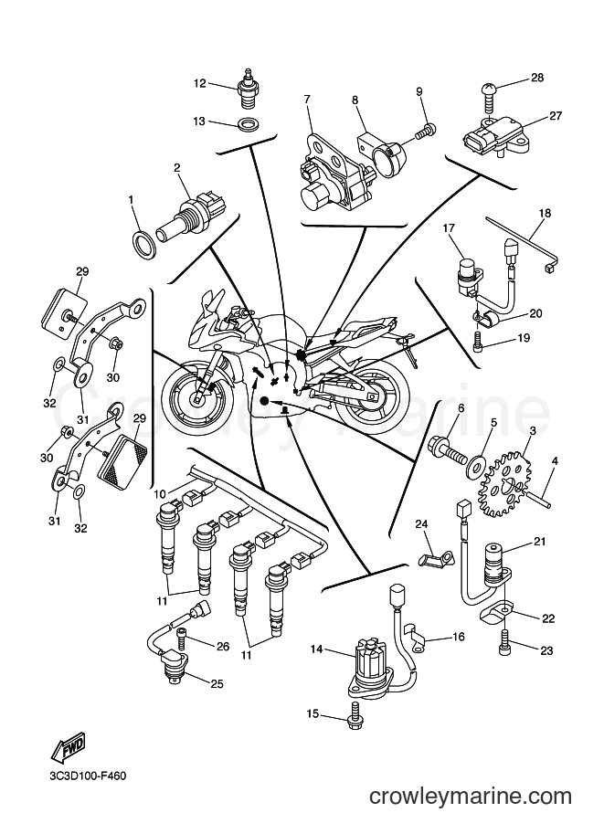 2008 Street Bike FZ1-S - FZ1-S (3C3N) [010] - ELECTRICAL 1