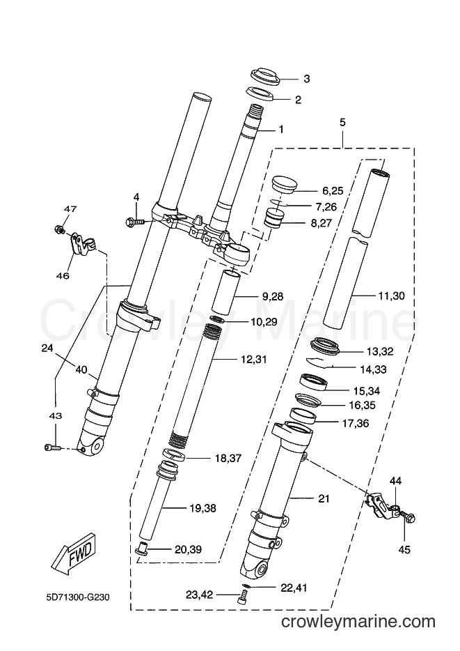 2009 Sport Bike YZF-R125 - YZF-R125 (5D75) [050] - FRONT FORK