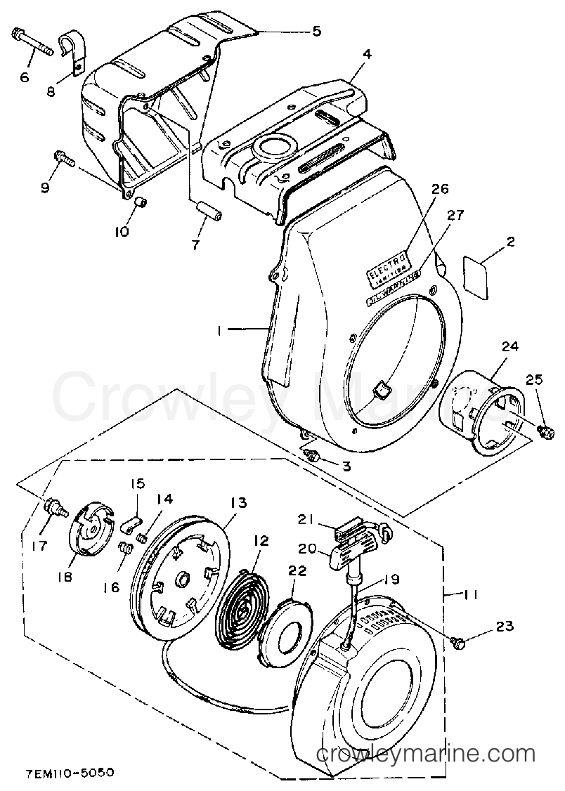 Yamaha Motors EC5000DVE - AIR SHROUD STARTER EC5000DV E