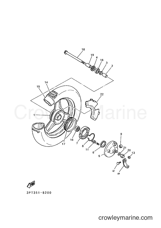 1998 Dirt Bike PW50 - PW50 (3PTT) [080] - FRONT WHEEL