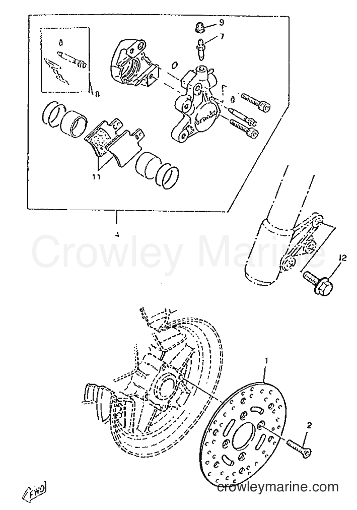 1995 Scooter CW50RS - CW50RS (4TD6) [999] - FRONT BRAKE CALIPER