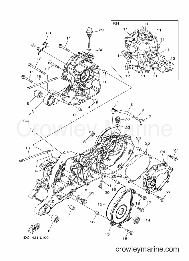 Yamaha Motors AT125FC (1DC1) [010] - CRANKCASE