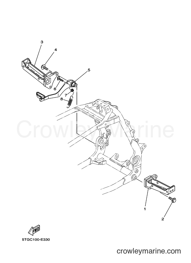 2008 ATV YFZ450 - YFZ450 (5D3F) [010] - STAND & FOOTREST