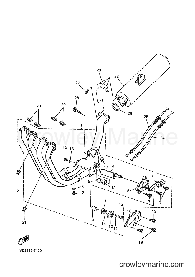 2000 Sport Bike YZF1000R - YZF1000R (4VF4) [010] - EXHAUST