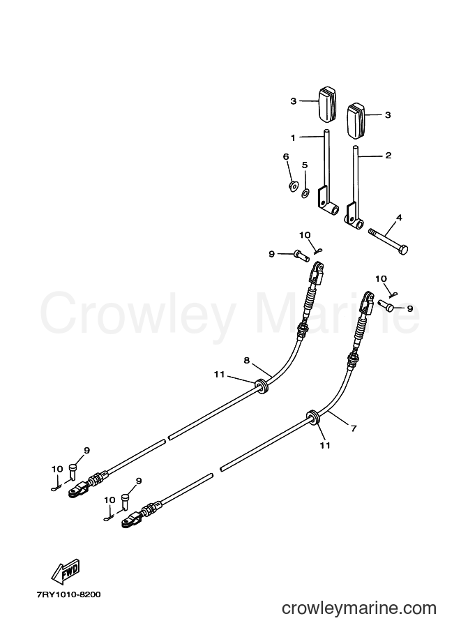 Yamaha Motors YT1280ED (7BE1) [010] - CONTROL CABLE