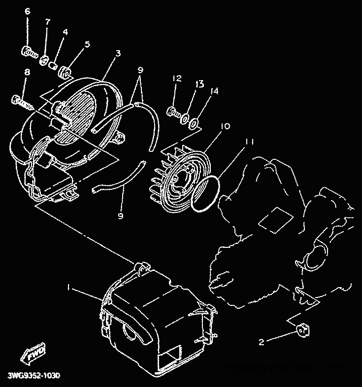 2001 Scooter CY50R - CY50R (3WG9) [010] - AIR SHROUD & FAN