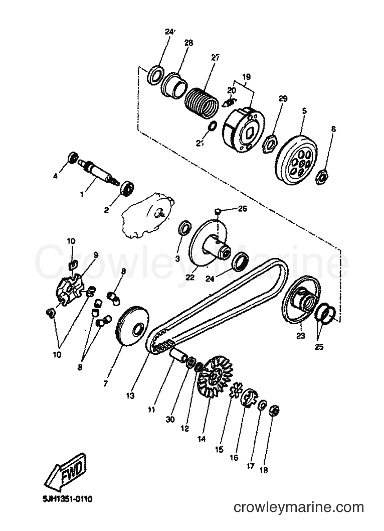 2000 Scooter EW50 - EW50 (5LH1) [030] - CLUTCH