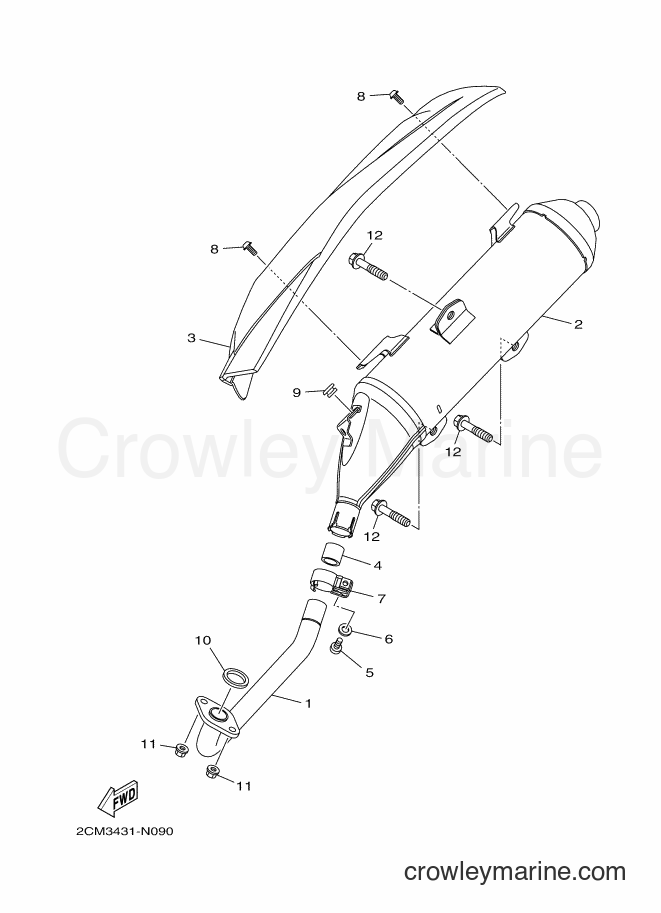 Yamaha Motors MW125A (2CMS) [020] - EXHAUST
