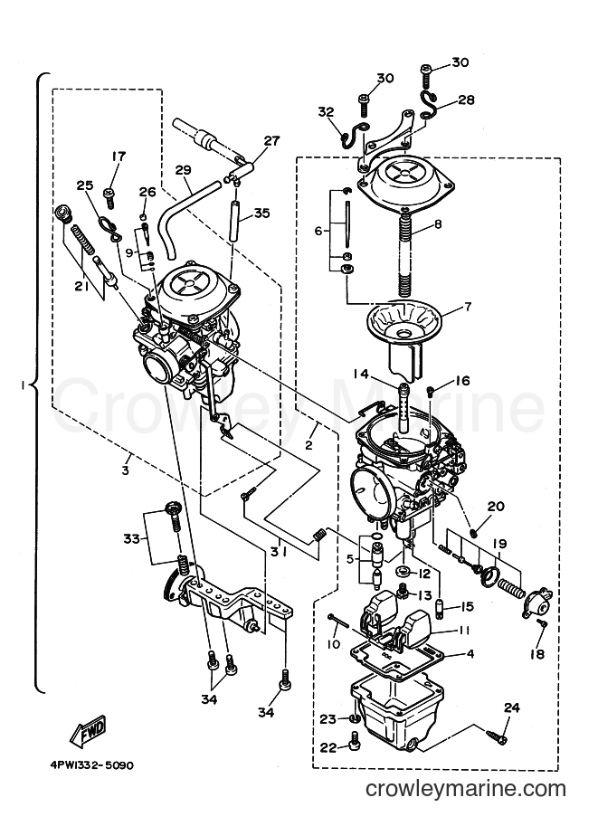 1996 Cruiser XV1100 - XV1100 (3JKP) [010] - CARBURETOR