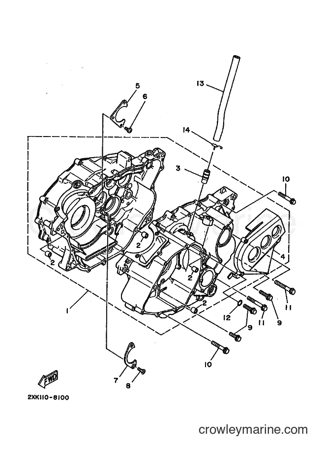 1988 ATV YFM350X - YFM350X (2XK0) [010] - CRANKCASE